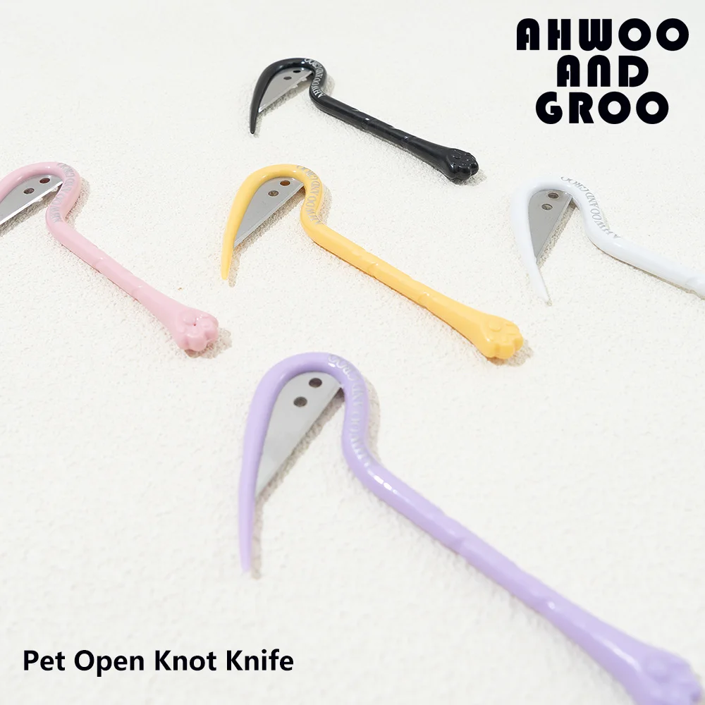 Haustier-Haar-Reinigungsmesser-Set zur Entfernung von Hundehaaren, Knotenmesser für Katzenpfoten, Haarschere für Hunde, Katzenhaar-Kamm, Haustier-Reinigungszubehör – Detail 2