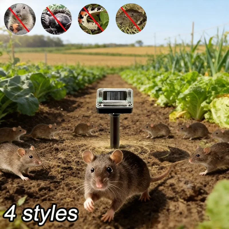 

Солнечный ультразвуковой отпугиватель для защиты сада, двора, сельскохозяйственных угодий от грызунов, кошек, собак, птиц и других вредителей
