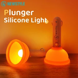 Novelty Plunger Night Light Stepless Dimming Nursery Sleeping Lamp Portable Rechargeable Table Lamp For Dining Room Bar