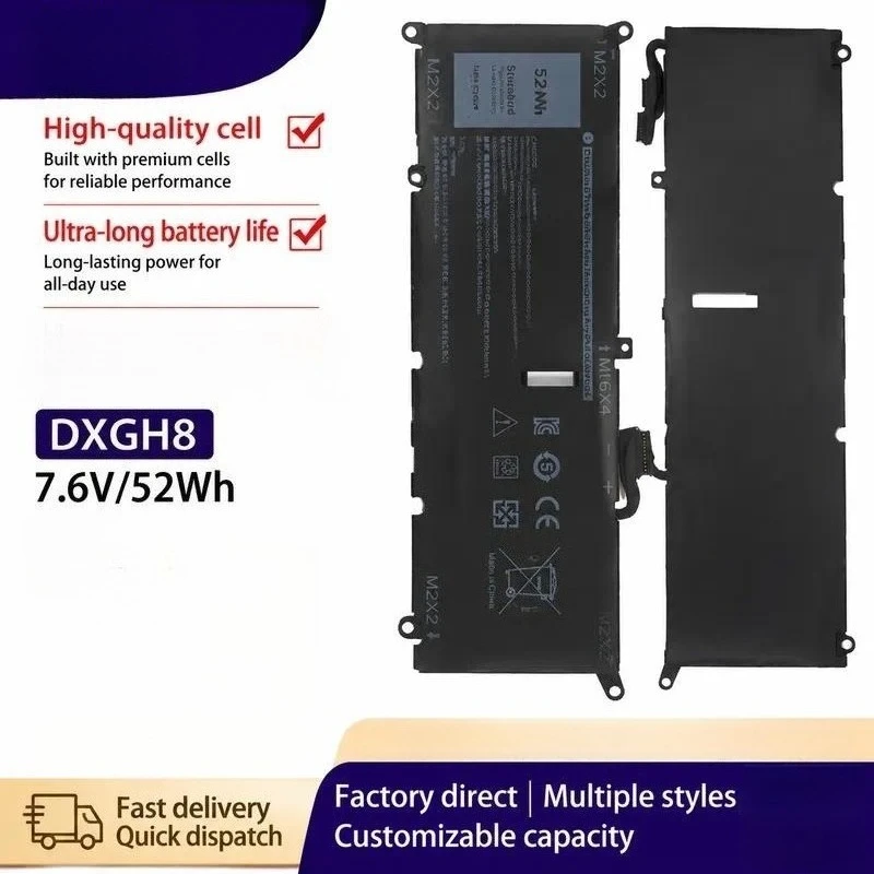 New Laptop Battery for Vostro 5390 5391 Inspiron 7390 7490 DXGH8 Replacement Rechargeable Li-ion Battery Pack