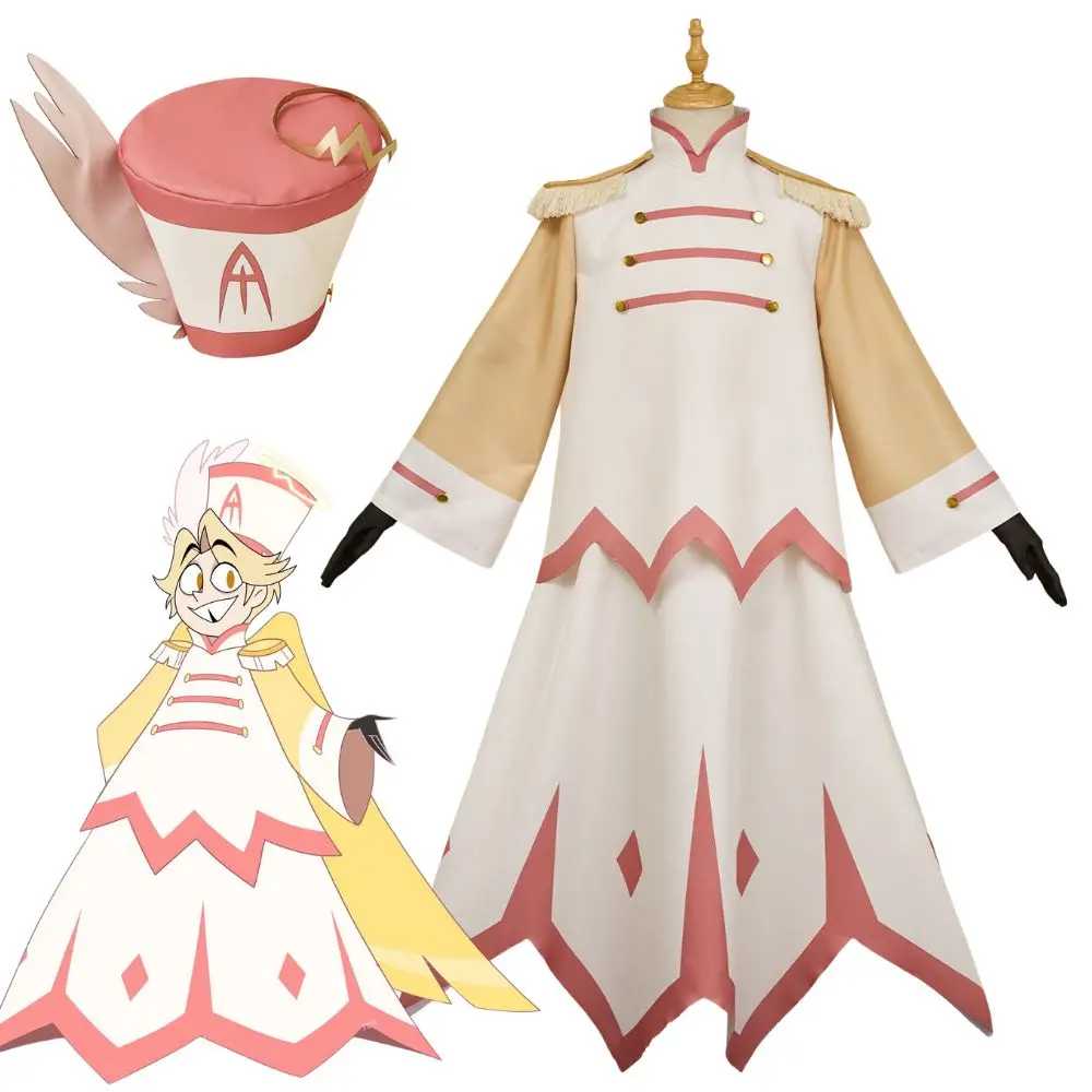 Hazzbin Abel Costume Cosplay Anime Hotel Travestimento per Uomini Adulti Donne Abbigliamento Guanti Abiti da Gioco di Ruolo Vestito di Carnevale di Halloween