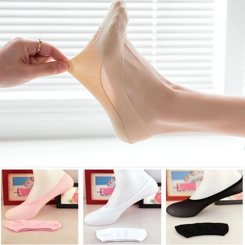 10Pairs Summer Thin Socks Women Invisible Boat Socks Yoga Socks Breathable Transparent Ultra Thin Transparent Female Ankle Socks