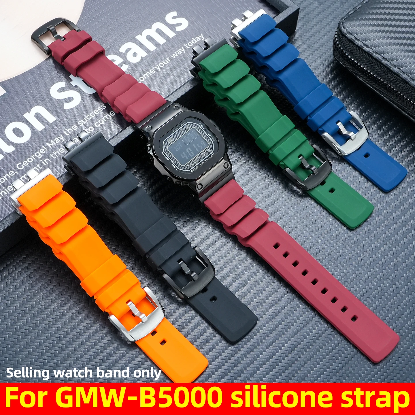 

Silicone Watch strap For Casio G-shock GMW-B5000 3459 small square series silicone rubber Watch band sports Bracelet wristband