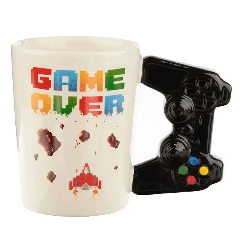 350ml Creative 3D Water Cup Game Console Cup Hand-painted Ceramic Mug Lever Switch Handle
