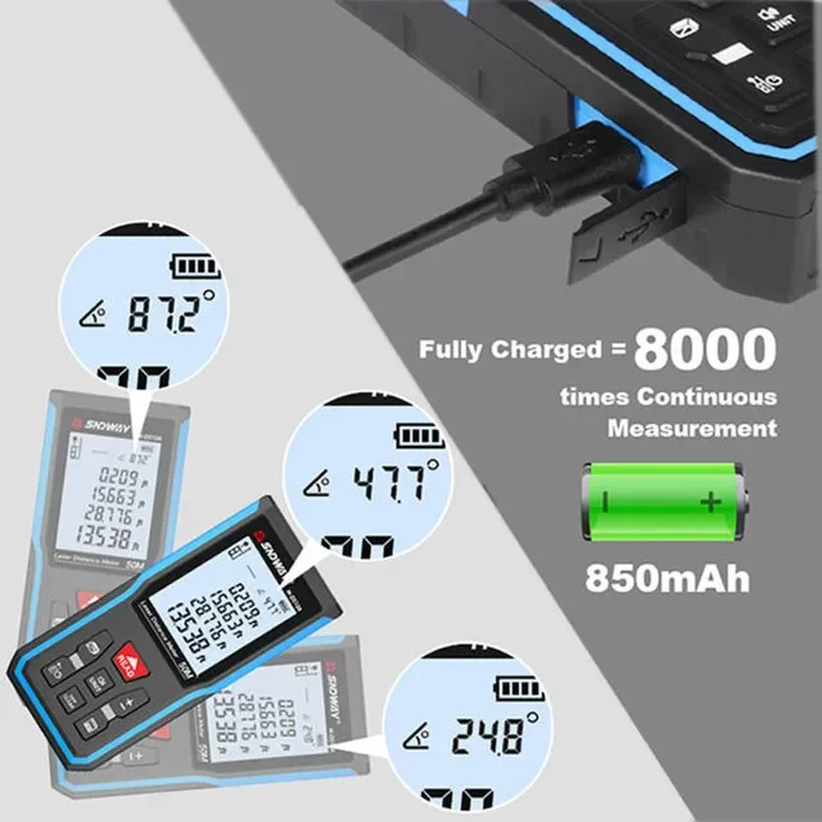 Laser Afstandsmeter H-D510A Infrarood Meetinstrument Handheld Laser Elektronische Liniaal Wiel