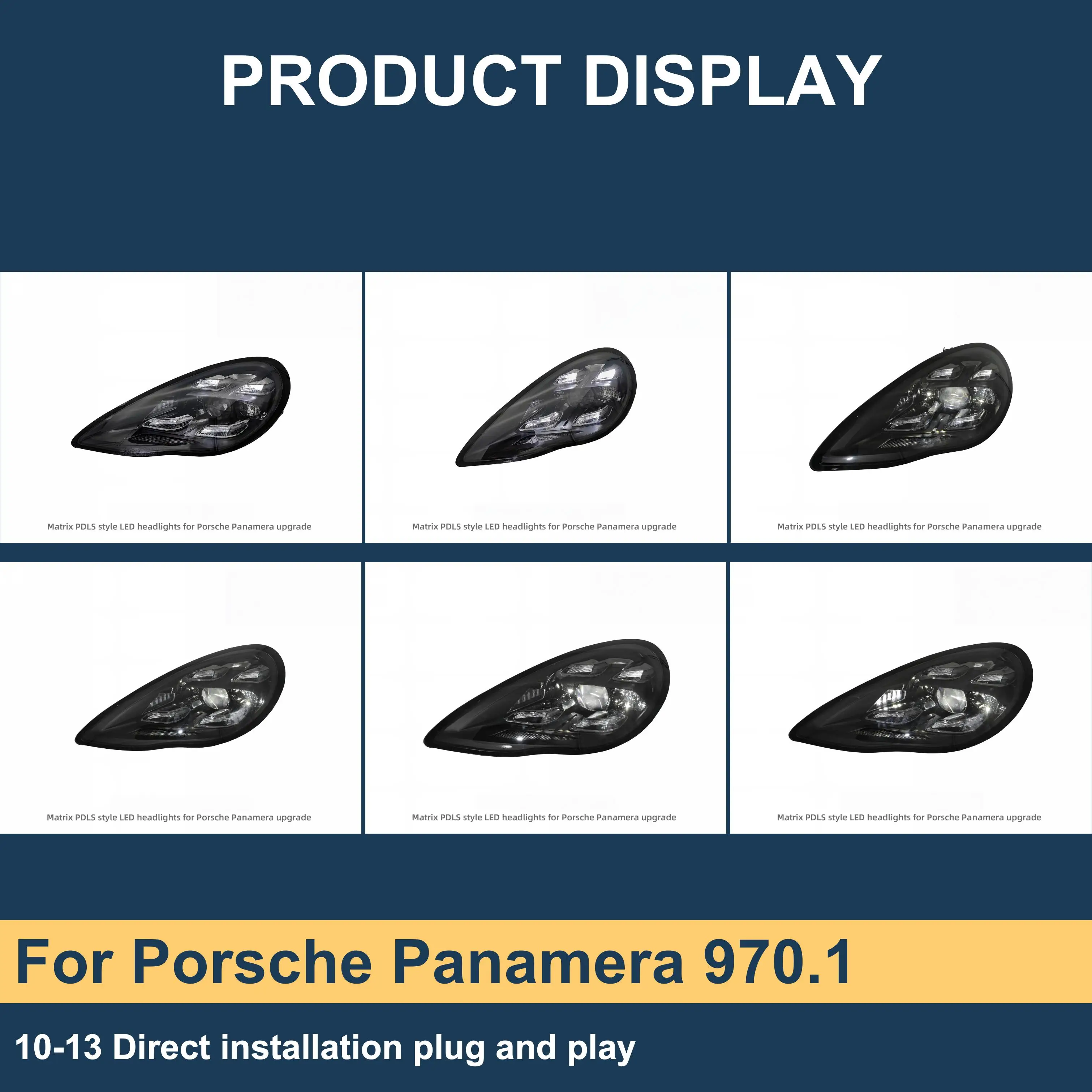 J ONE Night Drive LED LCI Headlight for Porsche Panamera 970.1 2010-2013 Direct Fit Assembly Pair