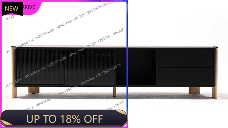 

M78 Retro black living room TV cabinet living room home, small apartment