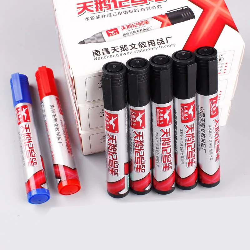 3pcs/Set Marker Black Thick Head Large Capacity Marker Line Drawing Pen Oily Pen Waterproof Non Fading Large Head Pen