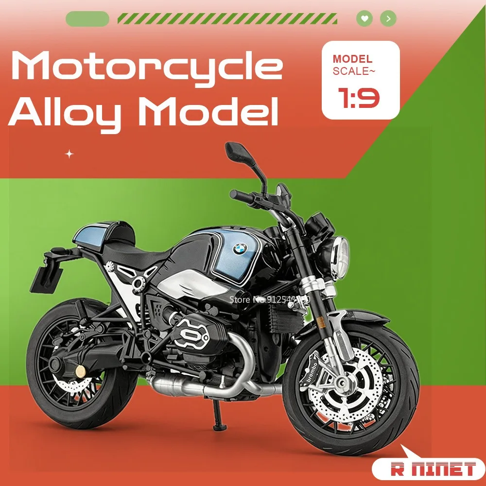 1:9 Scale R NineT 1000RR Car Model Toy Shock Absorption Front Wheel Steer Models Frame Detachable Motorcycles for Hobbyists