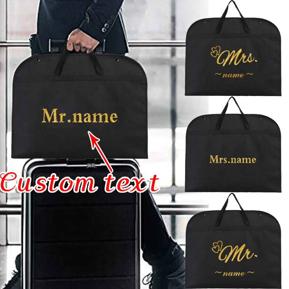 

Personalized Customized Dust-proof Clothing Cover Waterproof Wedding Dress Cover External Storage Bag Gold Letter Series