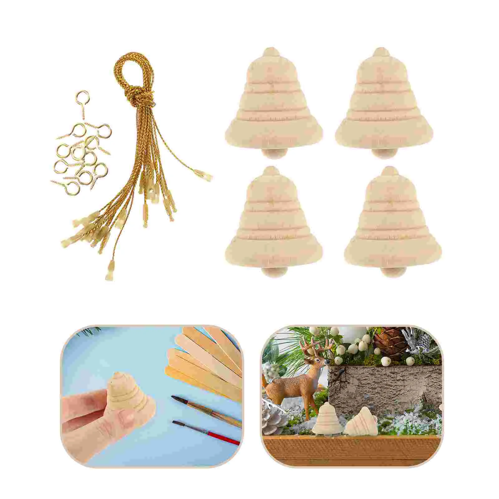 10 قطعة ديكور عيد الميلاد في الهواء الطلق DIY بها بنفسك فارغة رسمت الكتابة على الجدران شجرة قلادة خشبية ديكور المنزل الجوز الحرف الحلي الطفل
