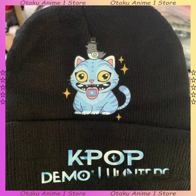 KPop デーモンハンターズ ニット帽 漫画 ルミ ミラ ゾイ プリントキャップ かわいい ユニセックス 暖かい 伸縮性のある帽子 クリスマスギフト 男の子 女の子向け