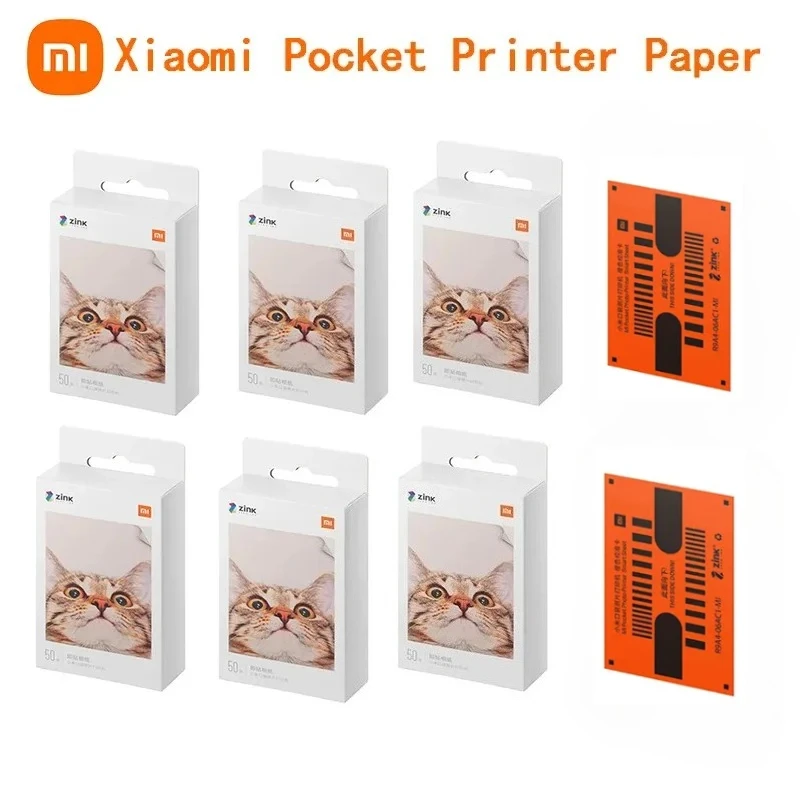 

Оптовая продажа оригинальной бумаги для карманного принтера Xiaomi ZINK, самоклеящаяся фотобумага, 10/50/100 листов, бумага для мини-принтера Xiaomi 3 дюйма