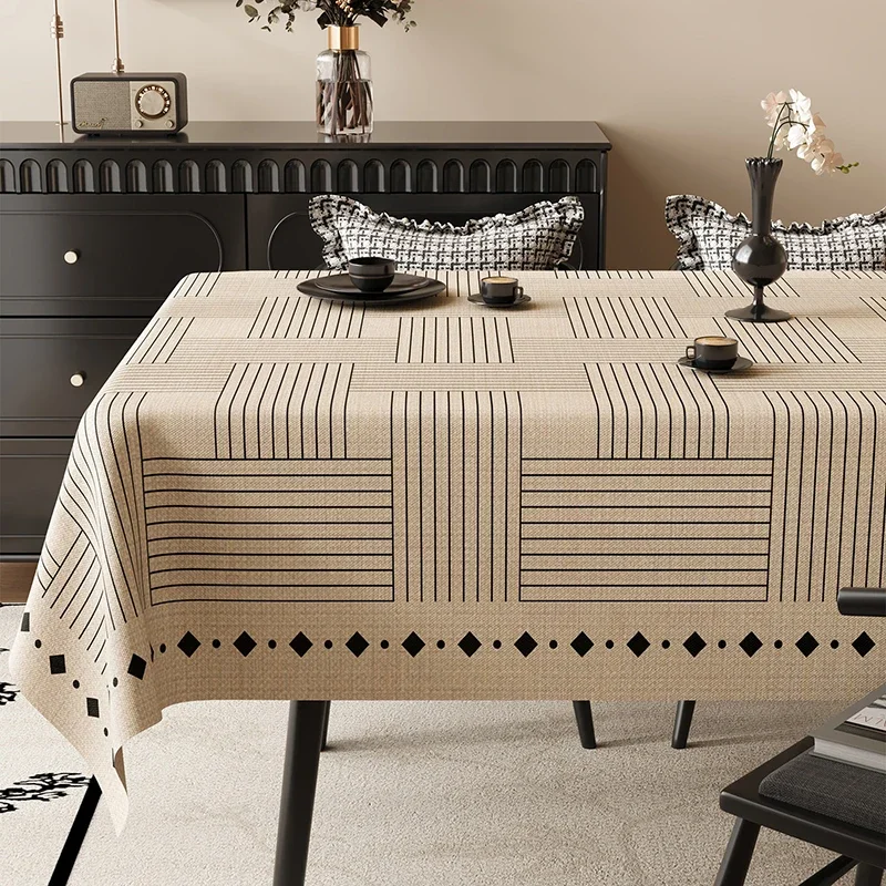 French Retro Printed Pvc Tablecloth High-Quality Waterproof Oil-Proof Table Mat for Dining Elegant Banquet Party Home Decoration