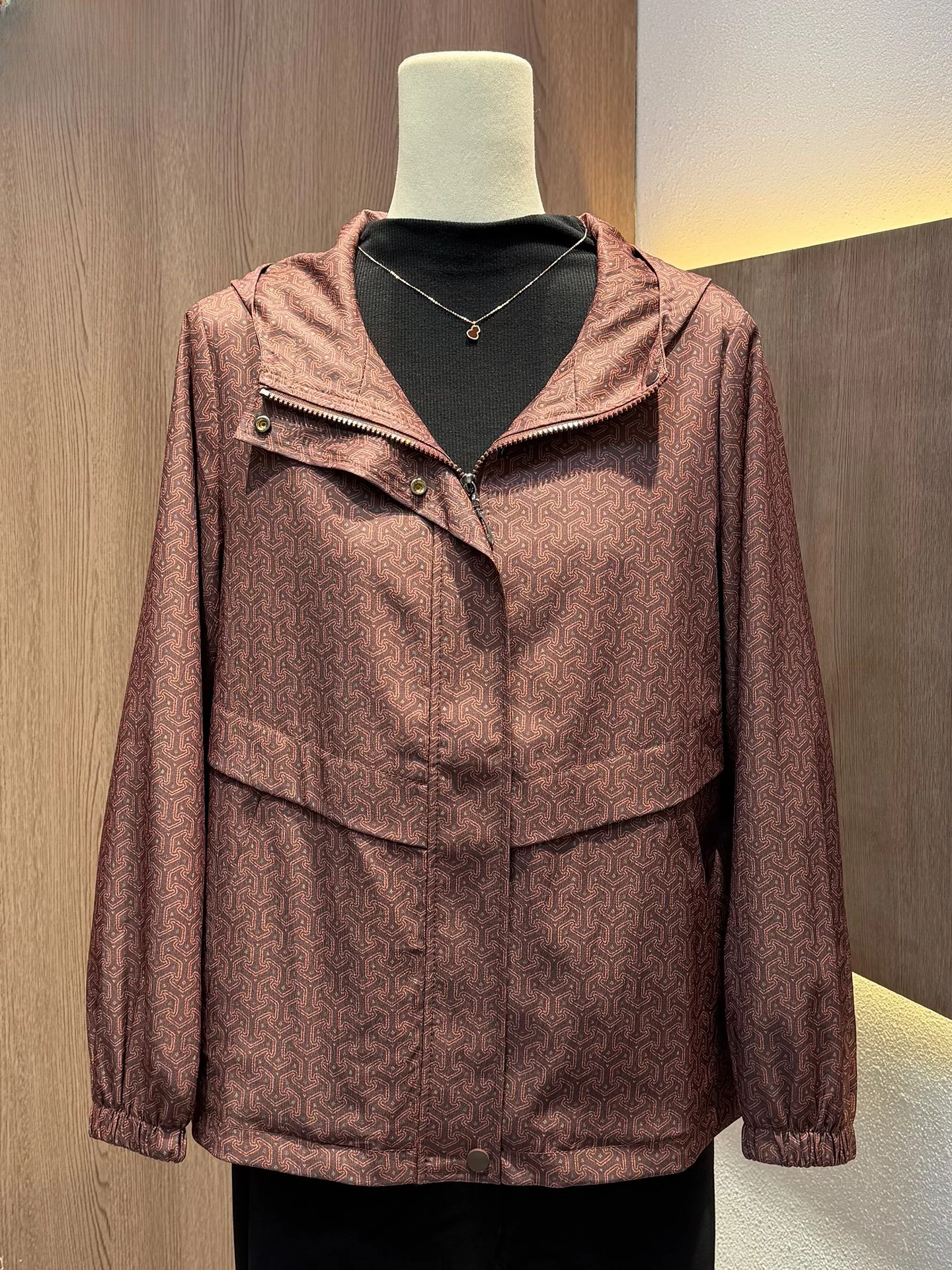 

Faionable ort Jaet Coat for Middle-Aged And ly Women Spring Autumn Small Size Mom Windbreaker Top Polyester Nylon ...