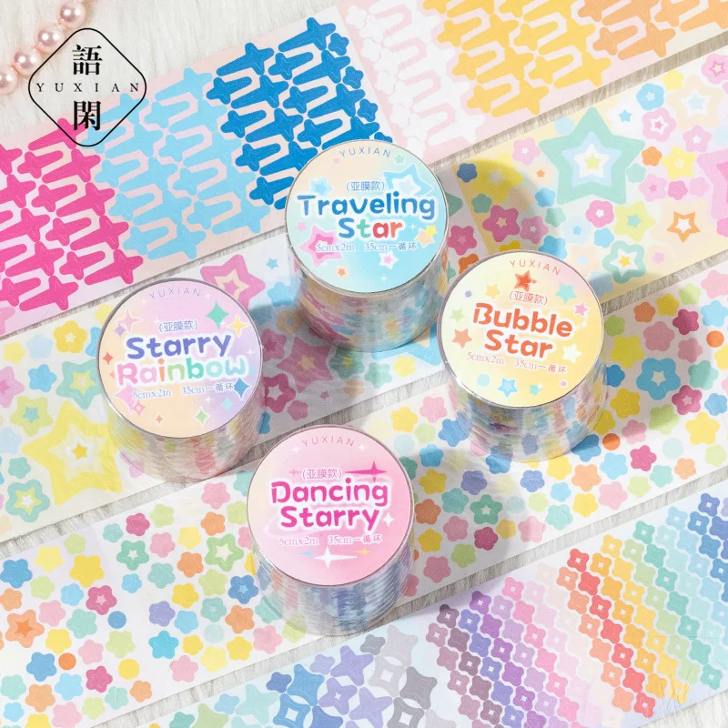 1pcs/1lot Decorative Adhesive tapes Starlight Tour  tapes Junk Journal Scrapbooking stikcers Paper Japanese