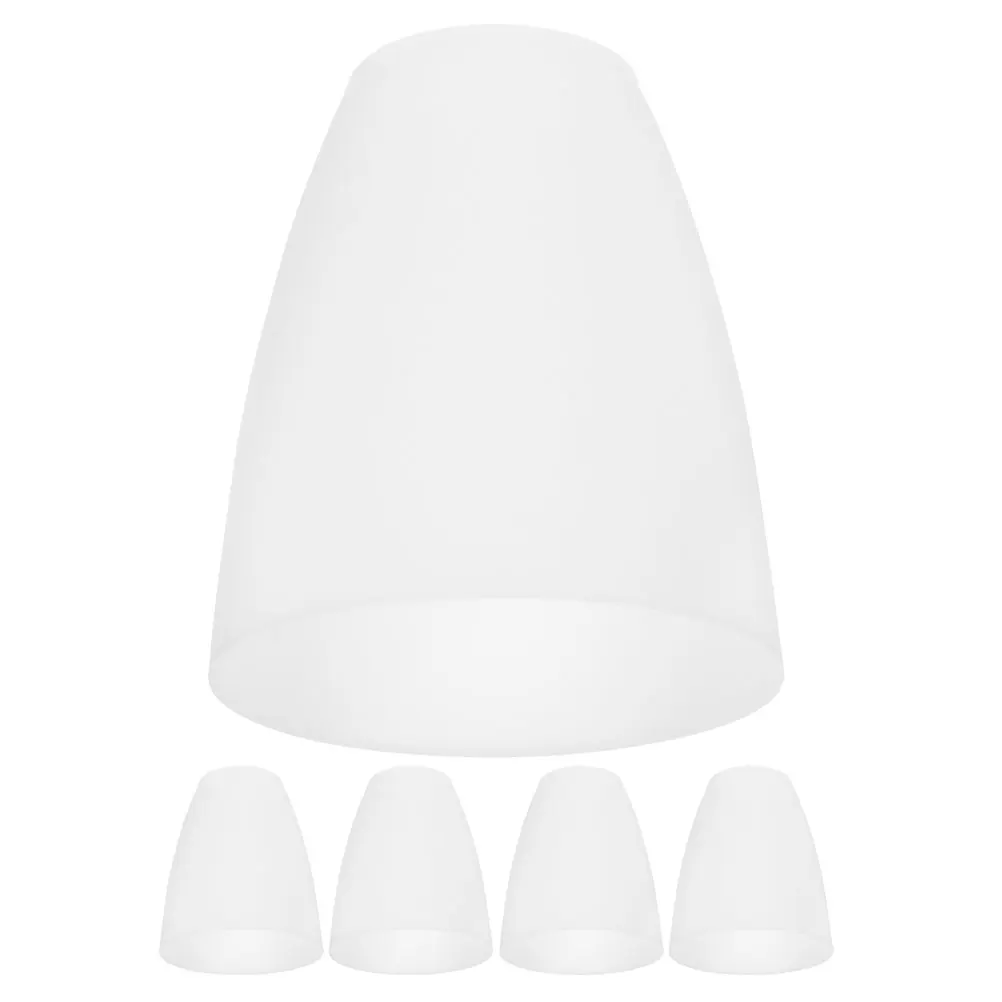 

5pcs Plastic White 32mm Hole Flat Mouth Home Decor Replacement Lampshades For Desk Lamps Shades for Table Desk Lamps