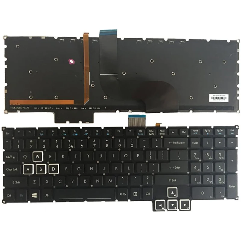 New Backlit US Keyboard For Acer Predator 17 15 GX-791 GX-792 G9-591/591R G9-592/593 G9-791/792 PH517-51 English black