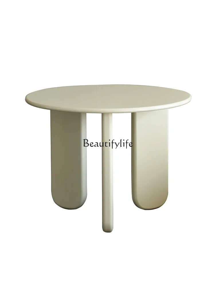 

FG10Nordic Dining Table Home Small Apartment Light Luxury Table Solid Wood round Table Modern Minimalist