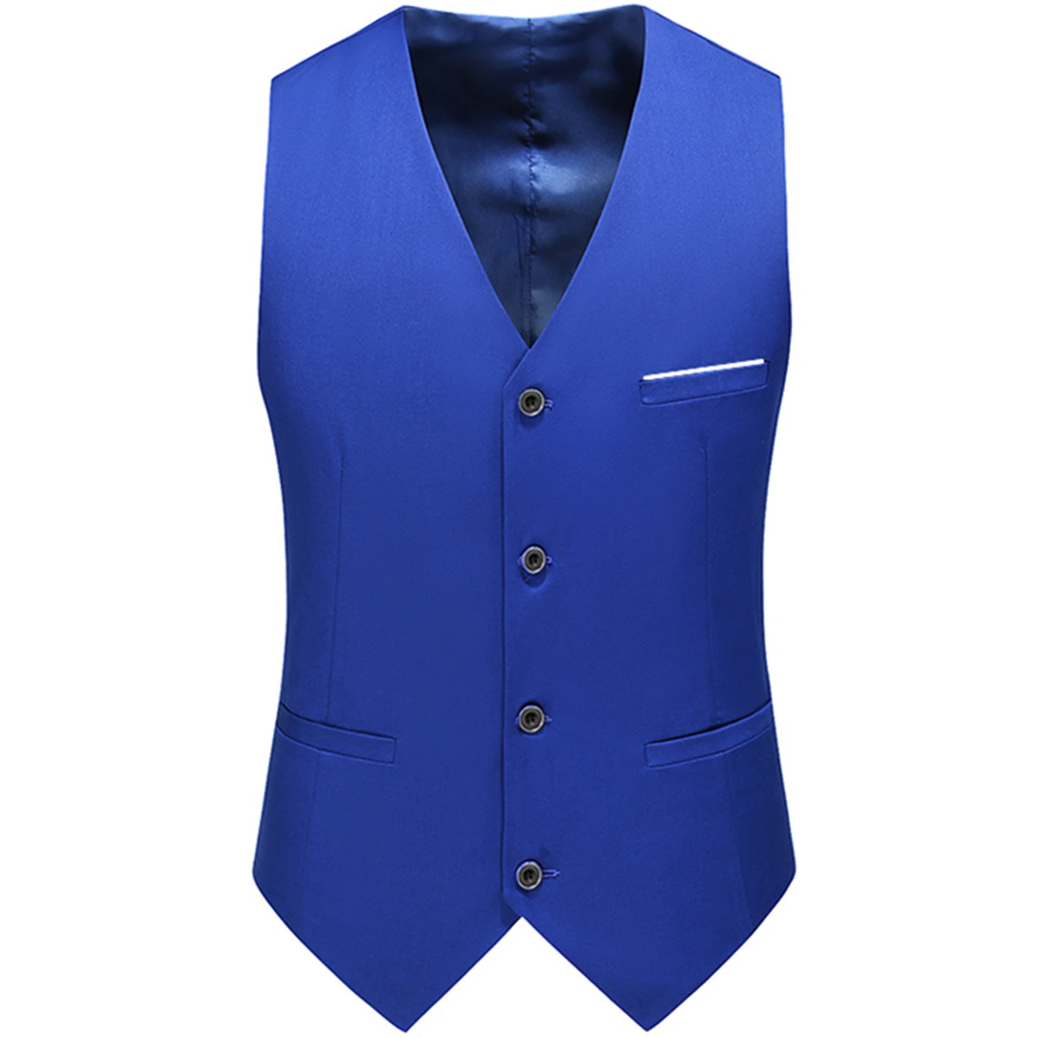 2023 Fashion New Men\'s Leisure Boutique Solid Color Business Groom Wedding Vest Waistcoat