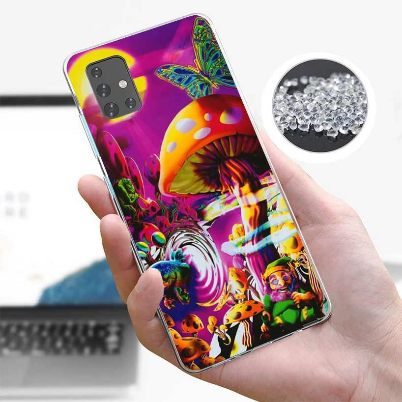 Weird Mushroom Psychedelic Cover Phone Case For Samsung A51 A41 A31 A21S A71 A50S A40 A30S A20E A10S A6 A7 A8 A9 Plus Soft Funda