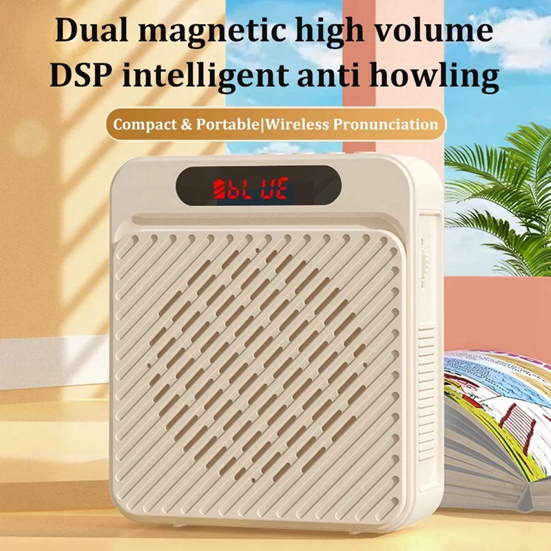18 واط 2200 مللي أمبير بلوتوث مضخم صوت متعدد الوظائف مكبر صوت شخصي مع عرض ميكروفون للكلام المعلم