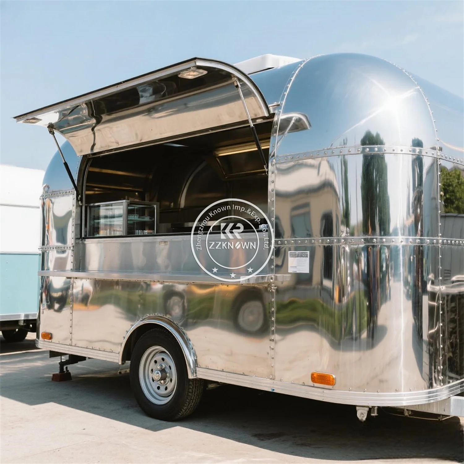 

Street Food Truck BBQ Ice Cream Cart Outdoor Catering Trailer Concession BBQ Food Trailer With Kitchen Equipment