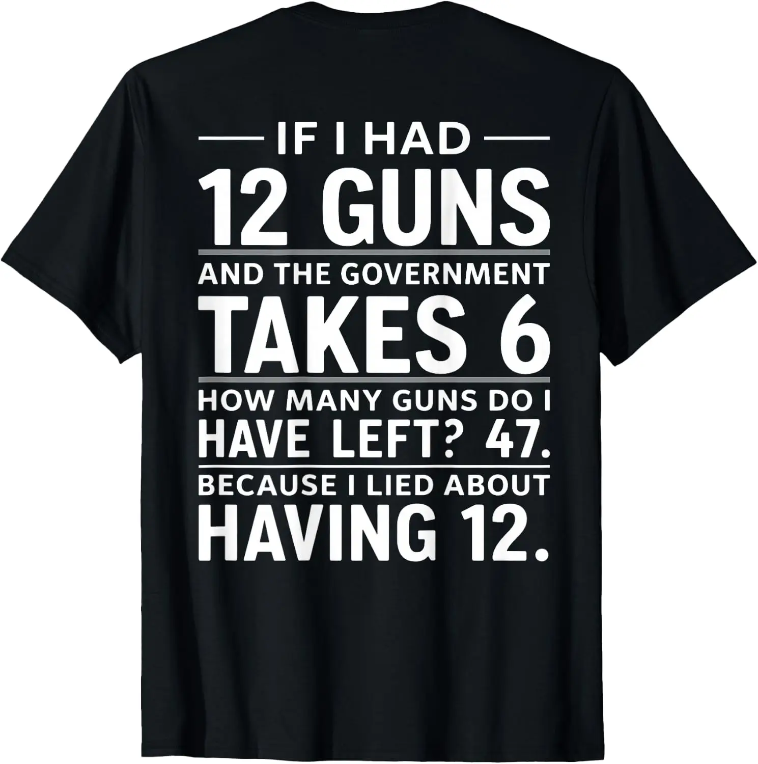 If I Had 12 Guns And The Government Math Second Amendment T-Shirt Premium heavyweight pure cotton—stylish, versatile, and unisex; a perfect Christmas gift suitable for year-round wear.