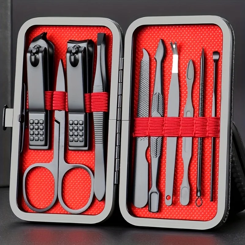 10 sztuk/zestaw czarnych obcinaczy do paznokci, ostre, wytrzymałe obcinacze do paznokci, profesjonalne narzędzia do pielęgnacji pedicure