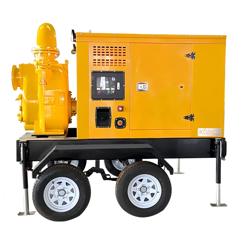 Sewage Transfer Diesel Water Pump 45HP 6 Inch Self Priming Diesel Engine Mounted 12 Self-priming Pump Car Customized