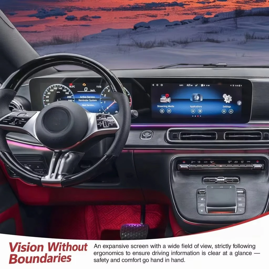 W447 Specific V300 Luxury Plastic Dashboard Full Set for Vito Interior Kits Complete Cockpit Conversion All Parts
