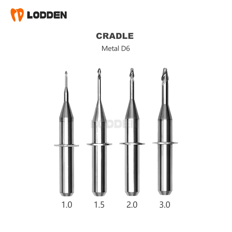 الحرفية-الأسنان طحن الأزيز لطحن المعادن ، 6.0 مللي متر عرقوب ، قطر 1.0/1.5/2.0/3.0 مللي متر ، مجموع 50 مللي متر ، أدوات مختبر الأسنان