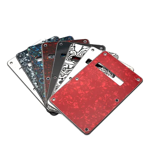 Imagen 2 del producto Cubierta de cavidad de 3 capas para guitarra eléctrica, cubierta de resorte para cableado de placa trasera, multicolor