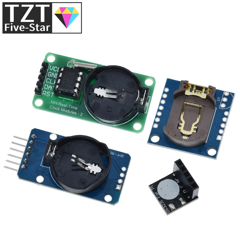 DS3231 AT24C32 IIC โมดูล DS1302 นาฬิกาความแม่นยําโมดูล DS1307 โมดูลหน่วยความจํามินิโมดูล Real Time 3.3 V/5 V สําหรับ Raspberry Pi