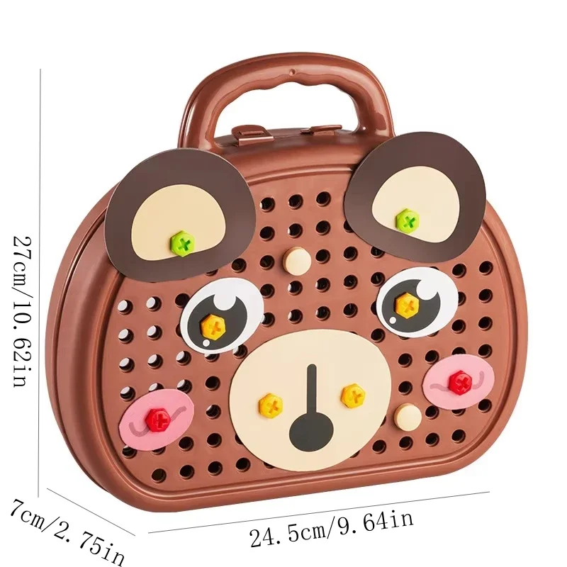 Boîte à outils à vis pour perceuse électrique pour enfants, jouets de jeu, jouets éducatifs, jeu de simulation, ensemble d'outils pour enfants pour garçons et filles de 4 à 6 ans