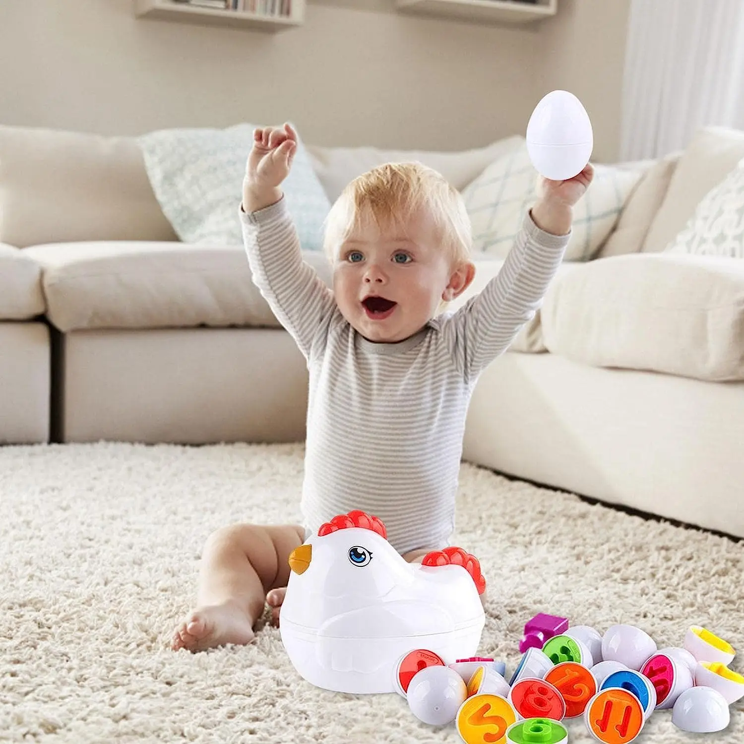 Combinando ovos cor forma reconhecimento classificador habilidades de quebra-cabeça brinquedos educativos para crianças e crianças pequenas aprender a cor e forma (grosso