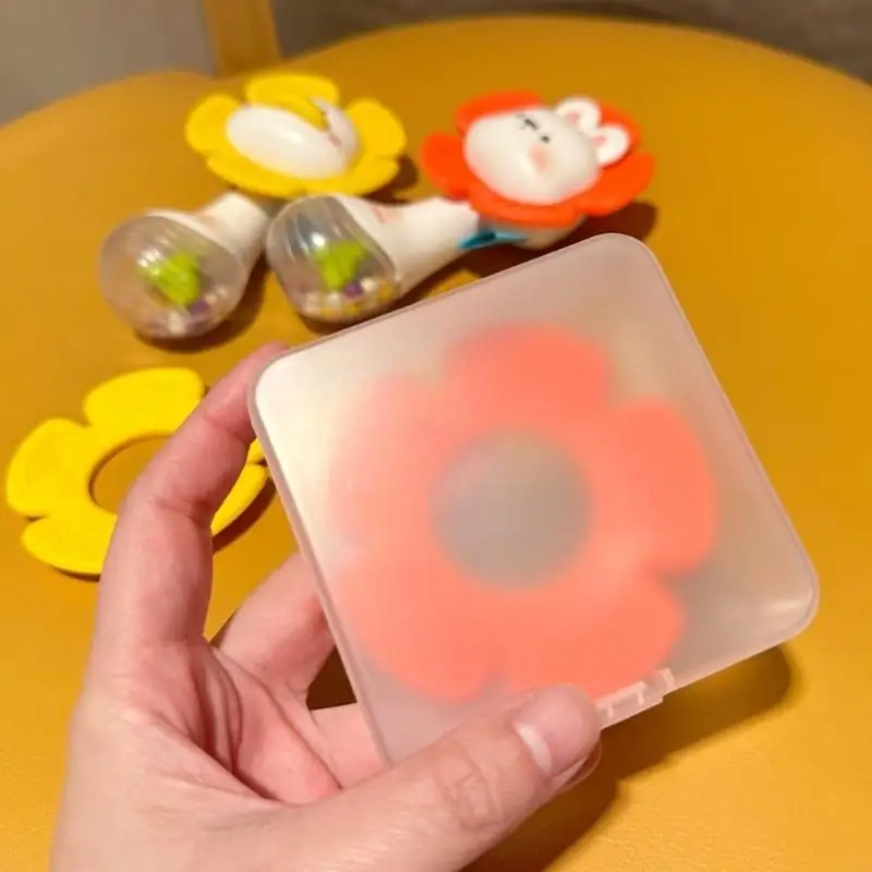 Giocattolo per campanello a campana con pizzico cartoni animati divertenti per stimolazione del teether visivo giocattolo