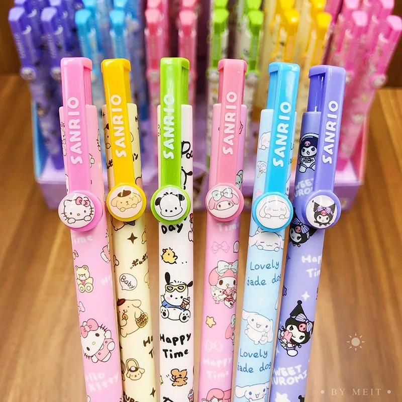 

60pcs/lot Sanrio Kuromi Melody Ballpoint Pen Cute Pochacco Kitty Ball Pens School Office Writing Supplies