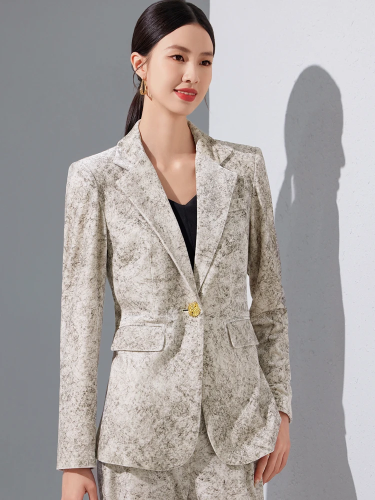 Formal Blazer for Women, Business Suits, Autumn and Winter Work Wear, Jackets and Pants, Quality Office Uniform 2-Piece