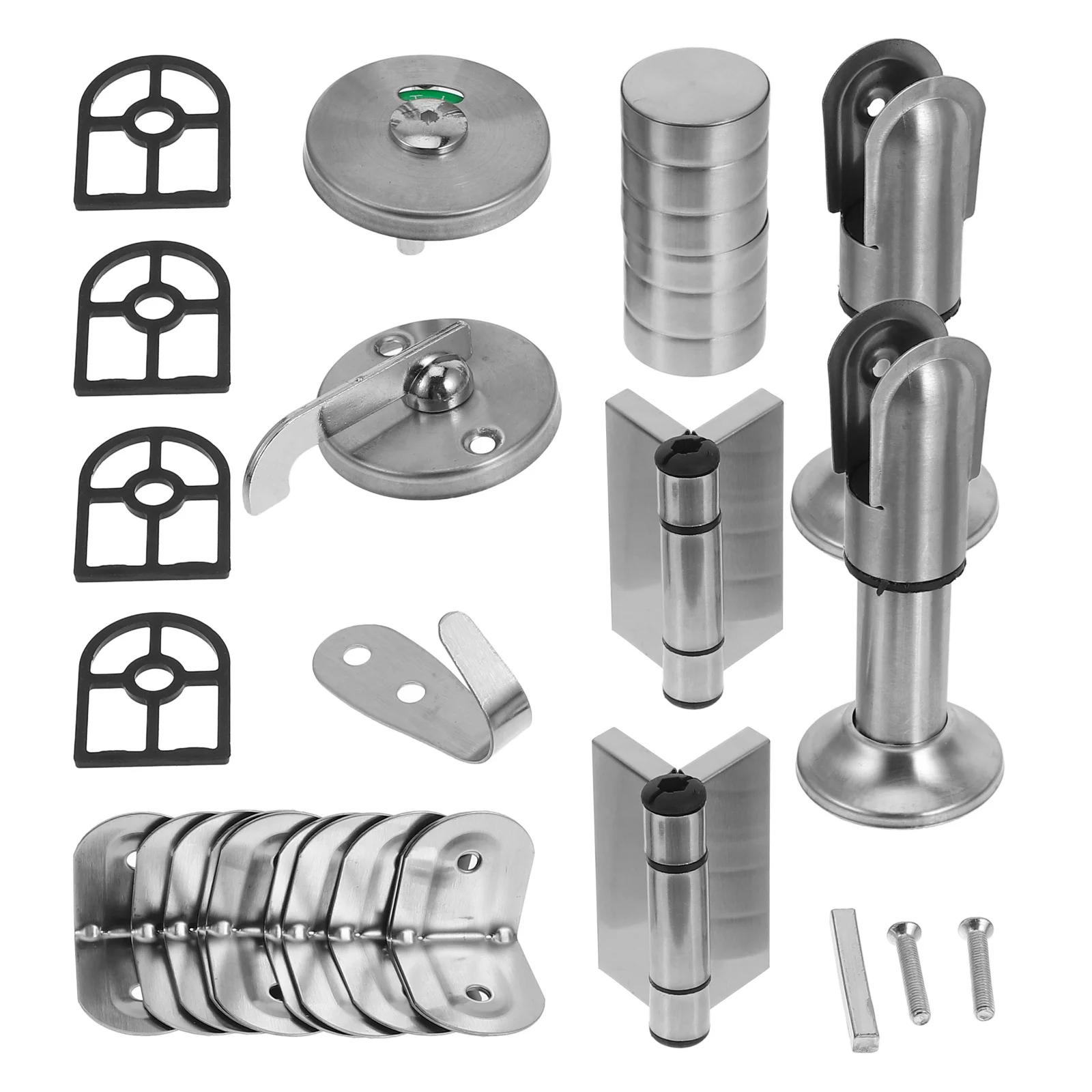 1 مجموعة الفولاذ المقاوم للصدأ المرحاض التقسيم تركيبات دائم أدوات تقسيم الحمام مرحاض رموز الزاوية دعم مرحاض عام