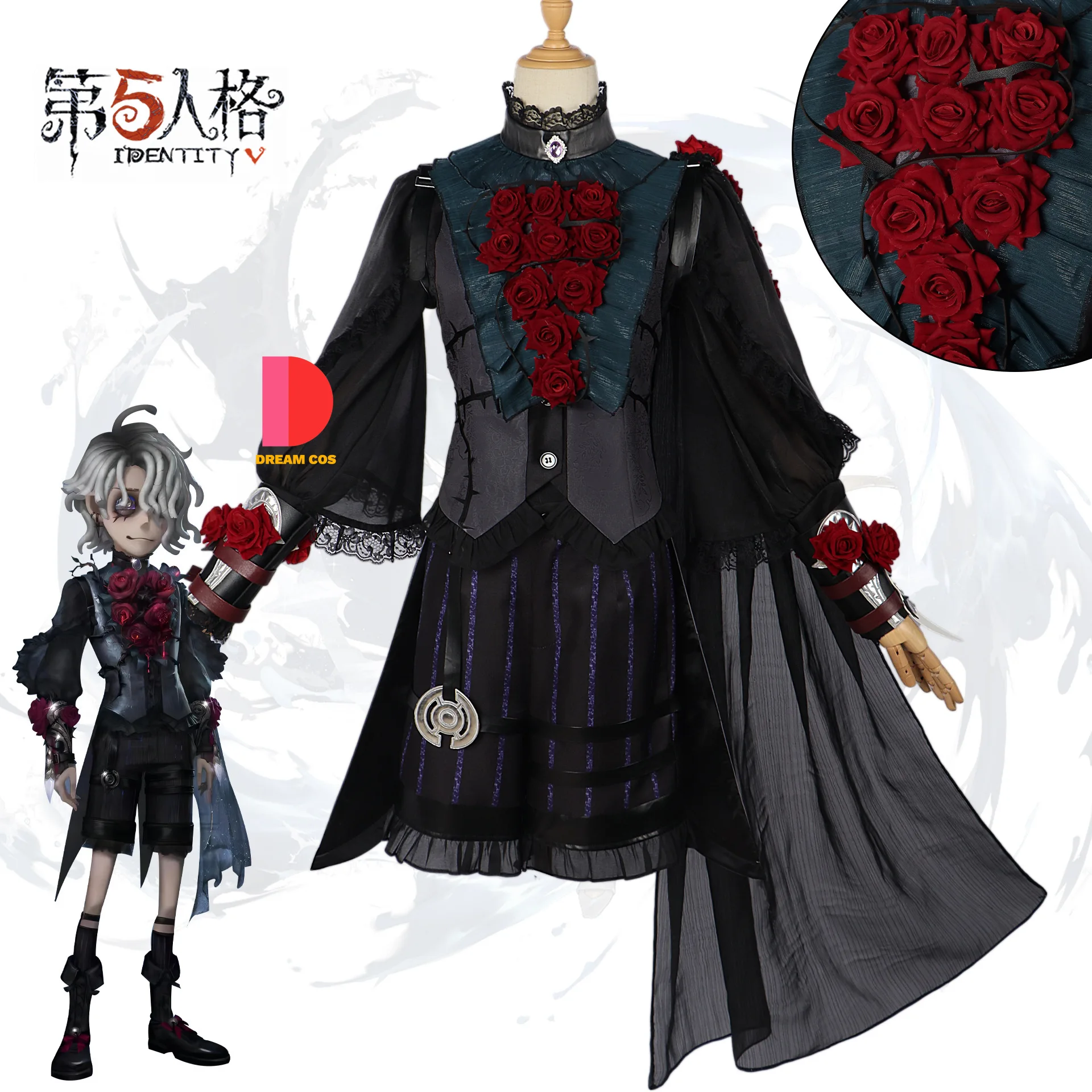 Identity V Psychologist Ada Mesmer Luminary Emile Cosplay Costume Everlasting Night Patient Halloween Party Outfit Series