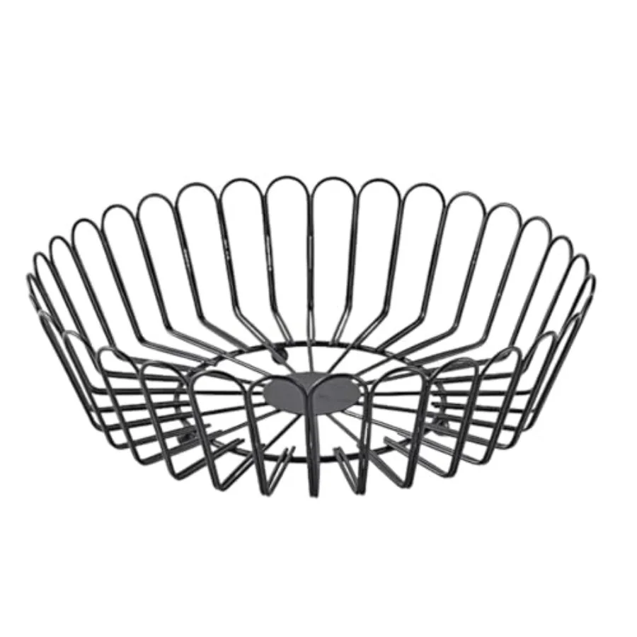 

2PCS Metal Wire Fruit Basket, Large Round Storage Baskets for Bread, Metal Wire Bread Fruit Bowl Vegetable Stand Holder for Sna