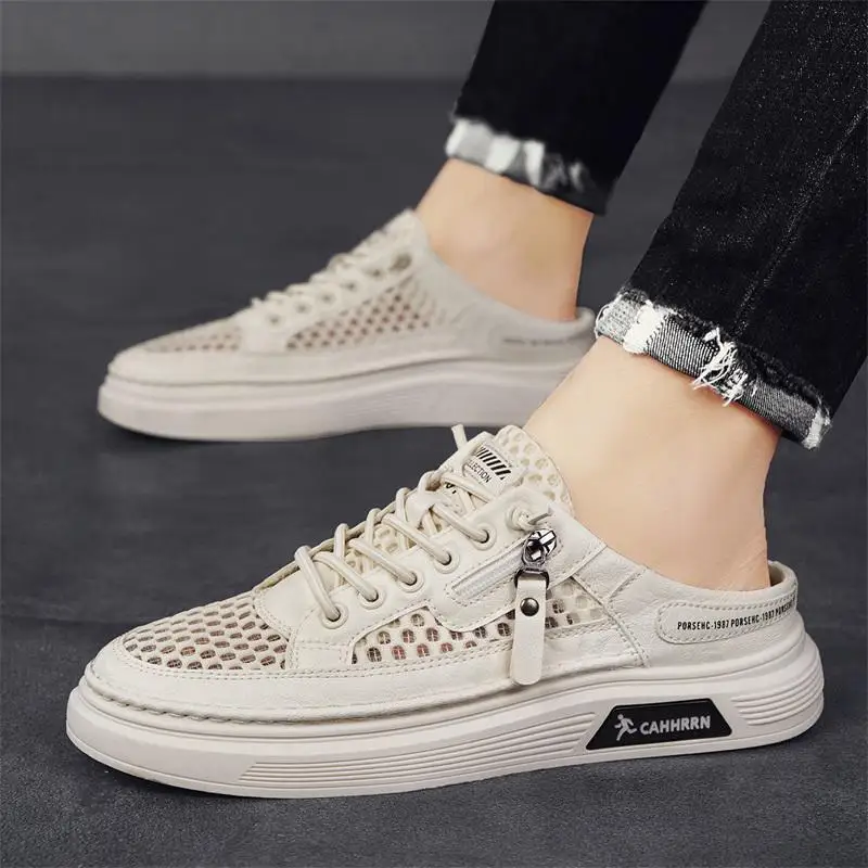 

2025 Men's Half Dragboard Shos, One Step Lazy Shoes, Thick Soled Versatile Student Trendy Shoes