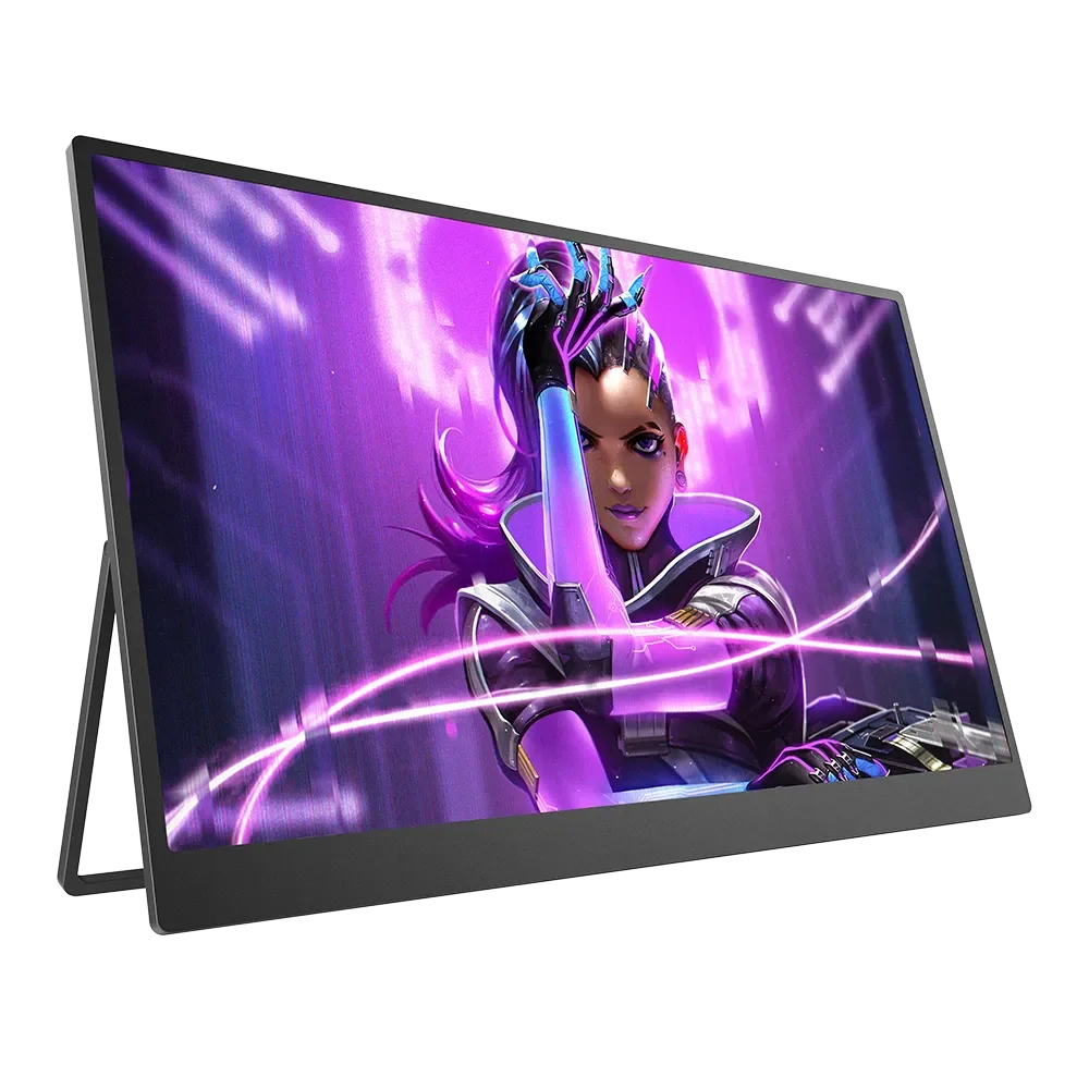 شاشة UPERFECT المحمولة 4K مقاس 17.3 بوصة، سطوع 400 شمعة/متر مربع، 100% DCI-P3، 1 مللي ثانية، مزامنة مجانية، 120 هرتز، شاشة ألعاب مع منفذ HDMI صغير من النوع C لأجهزة الكمبيوتر المحمولة والهواتف وأجهزة ماك ووحدات التحكم