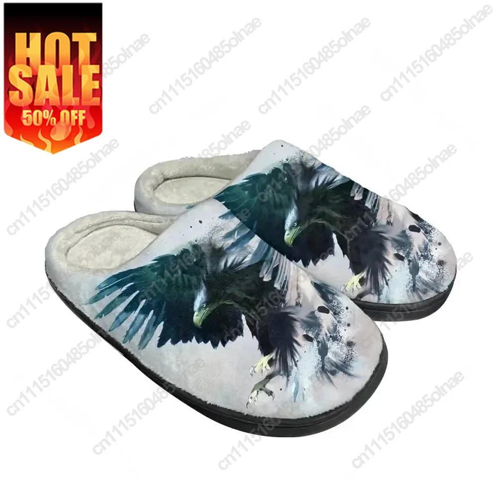 Hot Cool USA Eagle Fashion Cotton Custom Slippers Mens Womens Teenager Plush Casual Keep Warm Shoes Thermal Comfortable Slipper