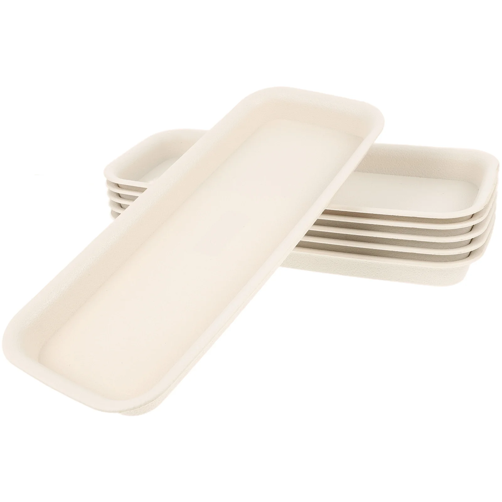 

6 Pcs Water Tray Planter Saucers Flower Pot House Plants Herbal Trays Long Gardening Pebble