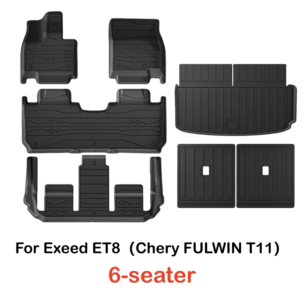 Für Exeed ET8 2025 2026 Chery Fulwin T11 TPE 3D-Fußmatten, Kofferraummatte, Rücksitzmatte, LHD Allwetter-wasserdichte Autofußmatten – Detail 6
