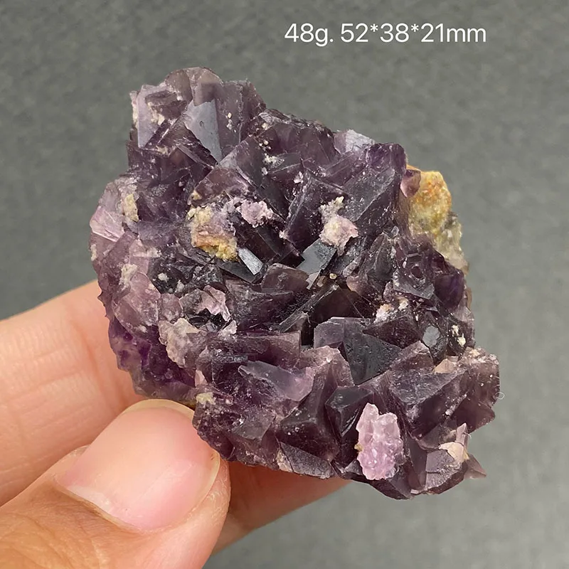 100% natural purple fluorite raw stone mineral specimen healing crystal gem collection