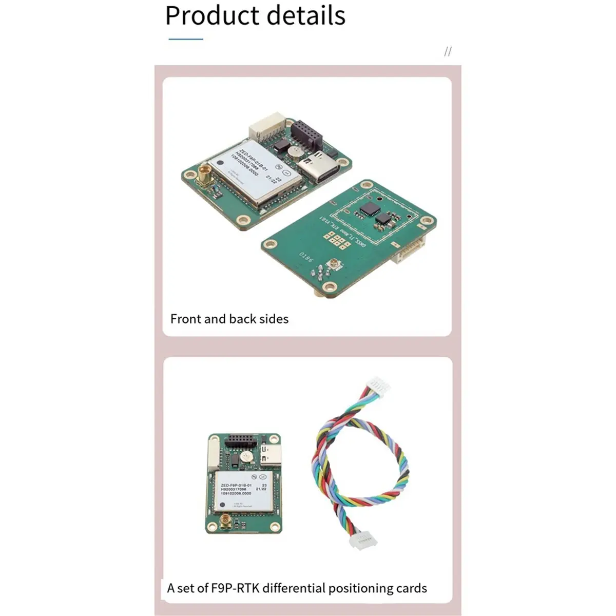 PHONE&GEAR F9P-01B RTK Module GNSS Board RTK Centimeter Level Differential Positioning for GPS BDS GLONASS QZSS SBAS