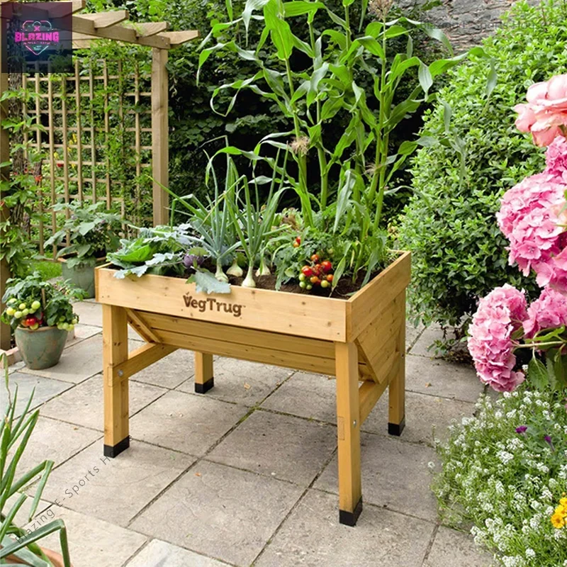 Takasho Raising Seedbed Cultivation Box VegTrug Classic Balcony Wooden Flower Pot Growing VGT Series